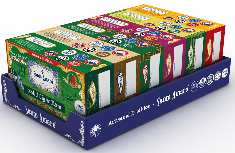 6 Flavor Variety Pole & Line Wild Tuna Fillets in Virgin Olive Oil from PORTUGAL