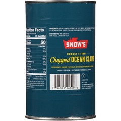 Wild Caught Chopped Ocean Clams, Gluten Free, No MSG, 7g Protein per Serving,