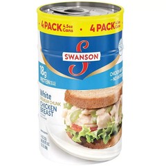 Swanson White Premium Chunk Chicken Breast with Rib Meat in Water, 12.5 oz. (Pac