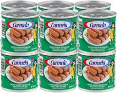 Carmela Chicken Vienna Sausage in Broth, Natural Smoke, 5oz Can (12 Pack)