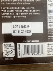 NEW! SEALED- Trident Seafoods Wild Smoked Sockeye Salmon, 1 Packs