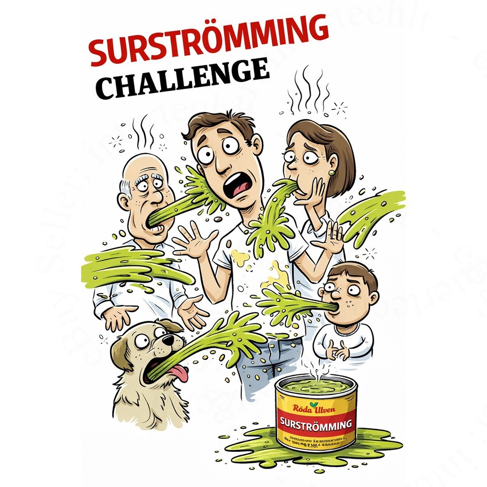 Surströmming Challenge Kit 300g Swedish Fermented Herring Smelliest Fish