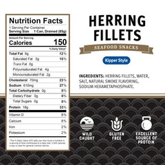 Brunswick Boneless Kipper Style Herring Fillets, 3.53 42.4 Ounce (Pack of 1)