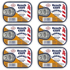 Beach Cliff Wild Caught Sardines in Soybean Oil, 3.75 oz Can (Pack of 12) – 13g