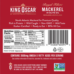 4 Pack Skinless & Boneless Mackerel in Olive Oil Wild Caught Fillets 4.05oz NEW
