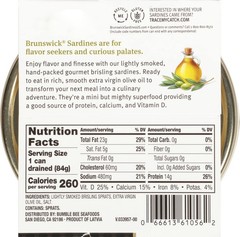 Brunswick Wild Caught Gourmet Brisling Sardines in Extra Virgin Olive Oil, 4….