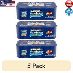 Canned Vienna Sausage Original Flavor 3 Pack Gluten Free Ready to Eat Snacking