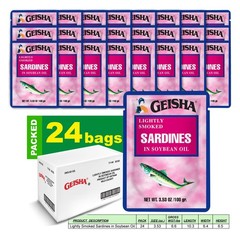 Lightly Smoked Sardines in Soybean Oil 3.53oz (Pack of 24), Sardines| HALAL &…