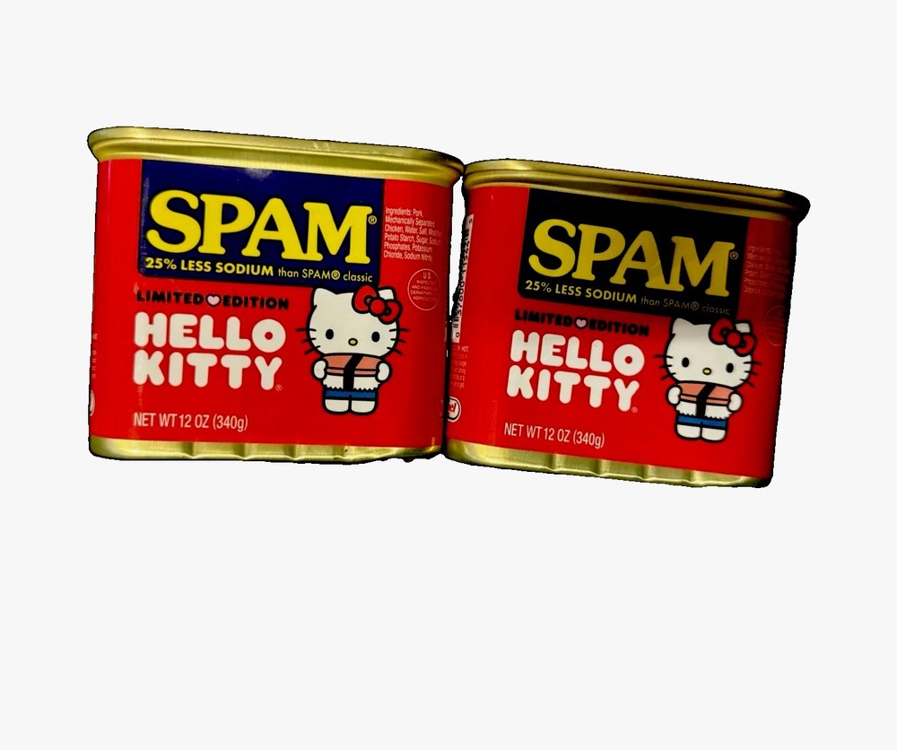 SPAM Limited Edition Hello Kitty 25% Less Sodium Canned Meat, 2x 12 oz