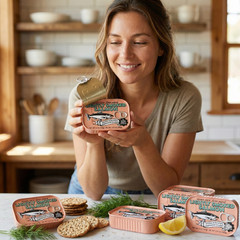 8 Pack Trader Joe’s Light Smoked Salmon Skinless Boneless in Olive Oil 5 oz Each