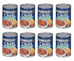 8 Cans Armour Star Chili with No Beans Quick & Easy Canned Food 14 OZ (8 Pack)