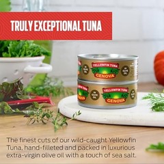 Genova Premium Yellowfin Tuna in Olive Oil, 5 Assorted Flavor Names , Sizes