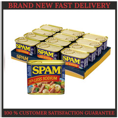 SPAM 25% Less Sodium Canned Meats, 12 oz Cans, 12 Pack