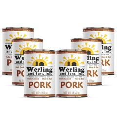 Fully Cooked Canned Pork 14.5 Oz – Premium Shelf-Stable Meat for Meals & Camping