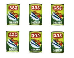 555 SARDINES IN TOMATO SAUCE GREEN X 6 CANS PROD OF THE PHILIPPINES