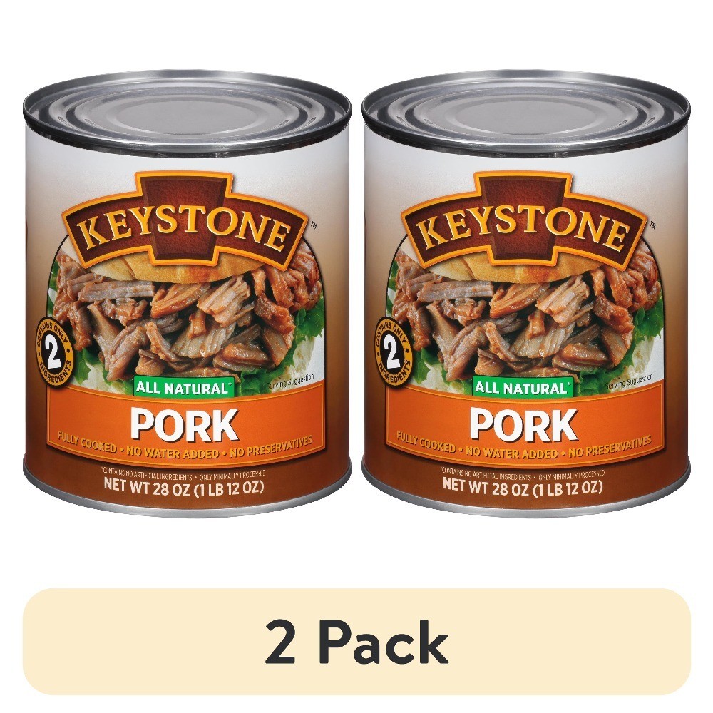 2 Pack All Natural Canned Pork 28 Ounces