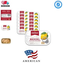 Mackerel in Olive Oil with Lemon, 4.05 Ounce Cans Pack of 12, Packaging May V…