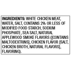 (3 pack) Great Value Premium White Chicken, Applewood Smoke, 2.6 oz Pouch
