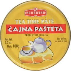 Pack 2 Canned Meat Pork Liver Pate “For Tea Time” Podravka 100g x 2