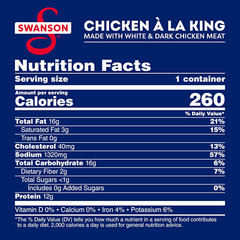 Swanson Canned Chicken a la King 10.5 oz – 12 Cans Bulk Pack for Meal Prep