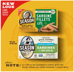 (Buy 2+ Save)_SEASON Sardine Fillets in Olive Oil WILD CAUGHT 4.375oz x 6cans