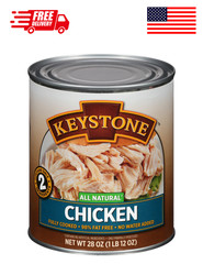 Keystone All Natural Canned Chicken 28 oz Fully Cooked No Preservatives