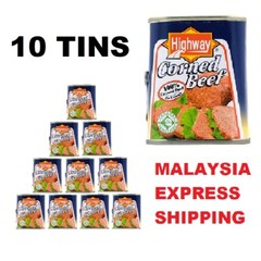10 Tin Hot Selling Highway Corned Beef Ready Stock Malaysia EXPRESS SHIPPING