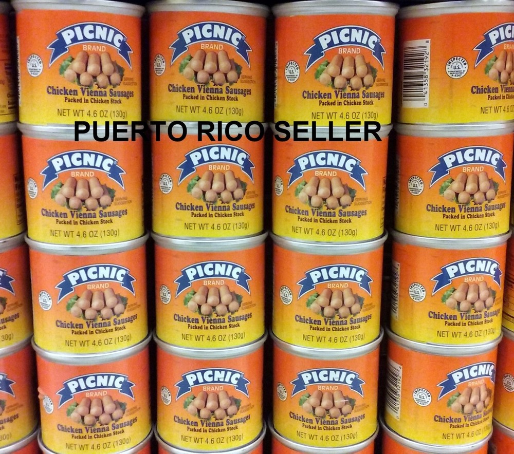 Vienna Sausage 12 Salchicas Picnic Chicken Meat Puerto Rico Spanish Food RecipeB
