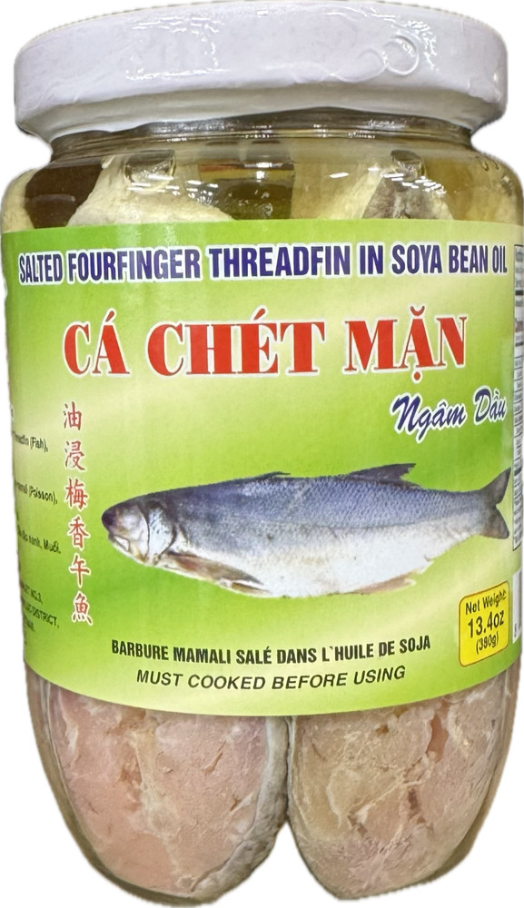 Salted Fourfinger Threadfin Fish in Soya Bean Oil Coconut Tree 13.4oz Vietnam