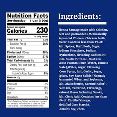24 Pack Canned Sausages with Barbecue Sauce, 4.6 oz Each, Great for Recipes