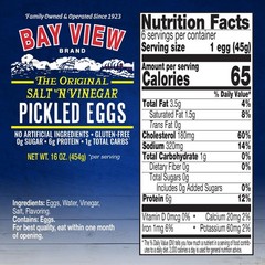 Authentic Salt ‘N Vinegar Pickled Eggs, Boiled & Peeled – 16oz Family-Run Flavor