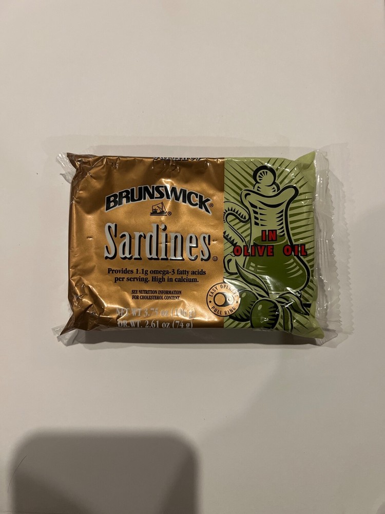 UNOPENED BRUNSWICK SARDINES in Olive Oil ORIGINAL (Not the fillet gourmet style)