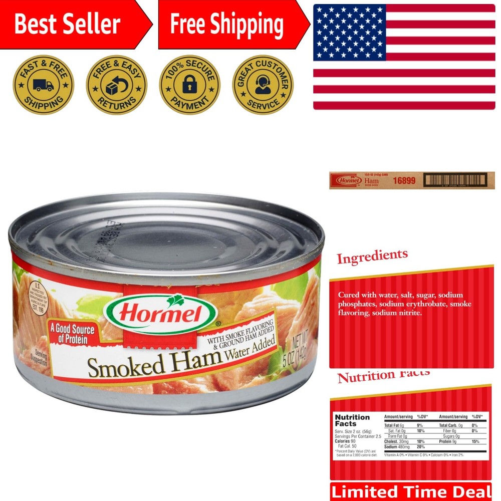Versatile Gluten-Free Smoked Ham – 12 Cans of 5oz Chunks for Easy Cooking