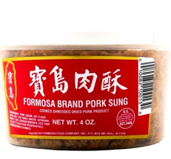 Formosa Brand Pork Sung Cooked Dried Pork Product 4 oz (Pack of 6)~Made In USA