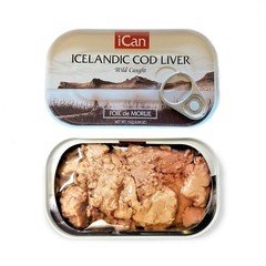 Ican WildCaught Iceland Cod Liver Pack of 3 – 4.27 oz Canned Cod Liver in Own…