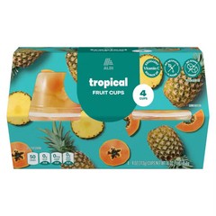 Lunch Buddies Tropical Fruit Bowl in 100% Juice – 4 pack, 4 oz – Pack of 3