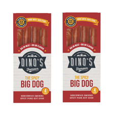 Dino’s Famous The Spicy Big Dog Smoked Pork Hot Dogs 360g PACK OF 2