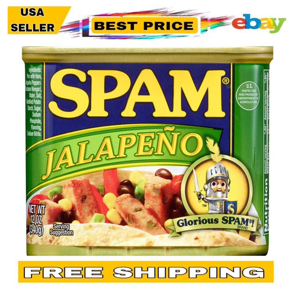 Spam Jalapeño, 12oz Can – Savory Canned Meat with Spicy Jalapeño Flavor