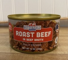 2 Cans of Butterfield Farms Roast Beef in Beef Broth, 12 oz Each Can
