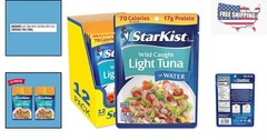 Chunk Light Tuna in Water – 2.6oz Pouch (12 Pack), Wild Caught, Gluten Free