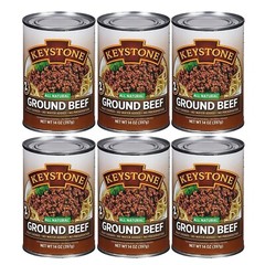 6 Can- Keystone Meats Natural Ground Beef ✅ Fully Cooked 14 oz No Preservatives✅