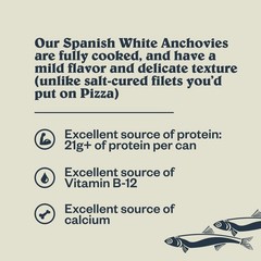 Roasted Garlic White Anchovies | Responsibly Sourced in Spain | 21g Protein &…