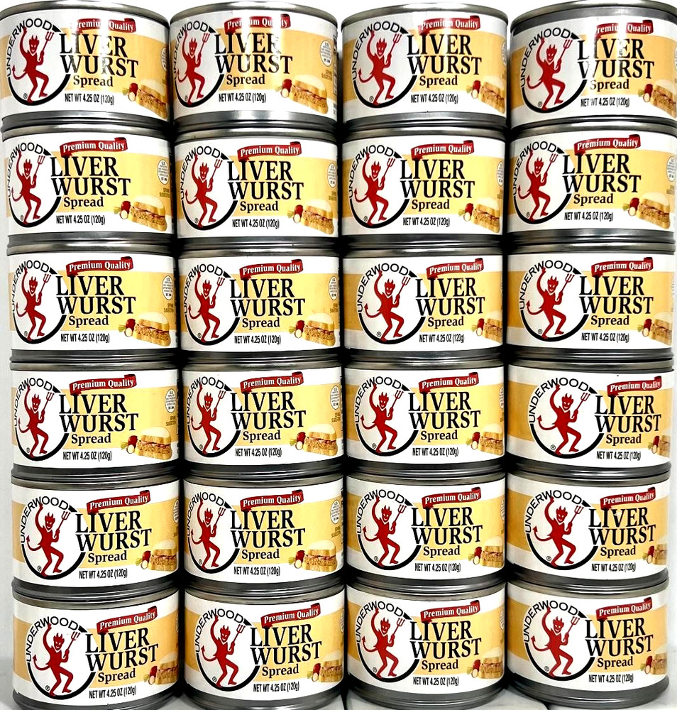 Underwood Premium Quality Liver Wurst Spread 4.25 oz ( Pack of 48 )~08/01/2029