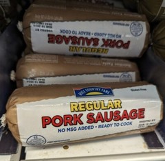 Hill Country Fare Regular Pork Sausage 16 Oz (4 Pack)