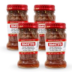 Anchovy Fillets in Olive Oil 3.1 oz Pack of 4 | Hand Packed in Sicily | Firm …