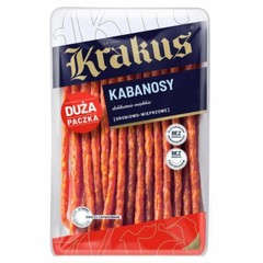KRAKUS Kabanos Chicken and Pork Sausage Snack Polish Cooked Smoked 250g