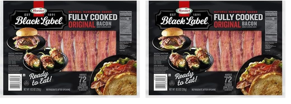 Black Label Fully Cooked Bacon,10.5 Ounce (Pack of 2)