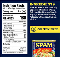 SPAM Less Sodium 12 Oz Pack Of 12 , Fast Delivery