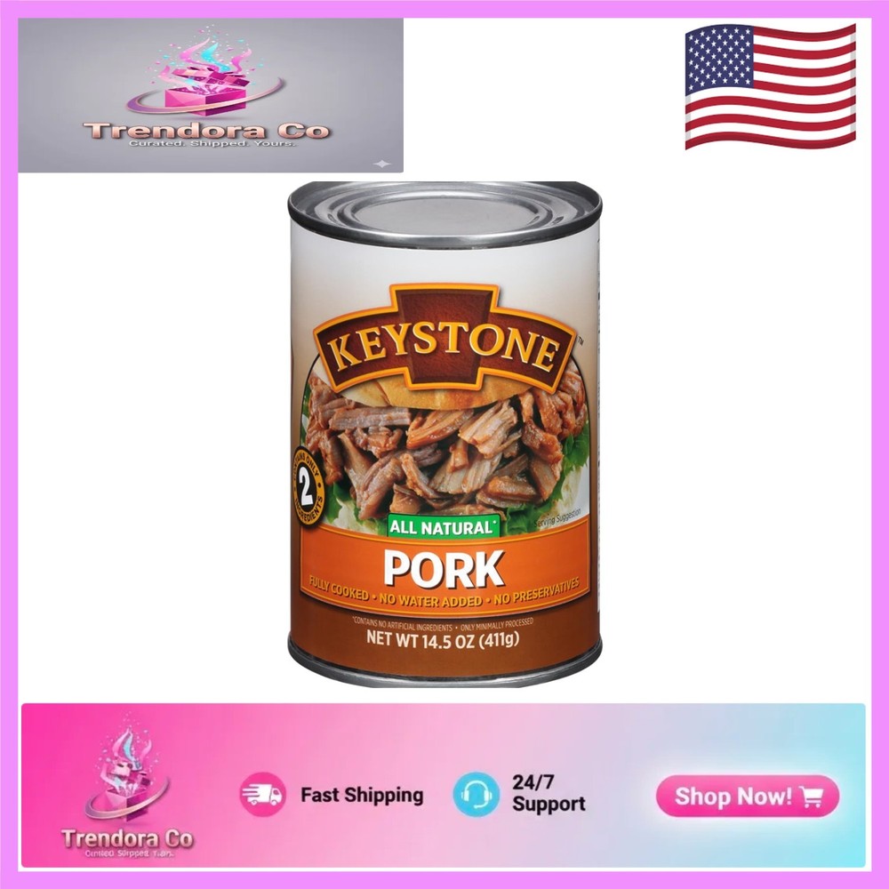 Fully Cooked Gluten-Free Canned Pork, 14.5 oz – Versatile Meal Solution