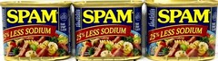 Spam 25% Less Sodium Luncheon Meat 12 oz ( Pack of 3 )